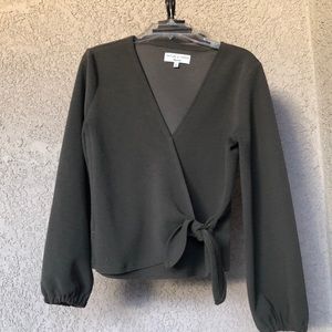 Madewell Texture and Thread wrap top